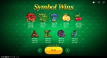 777 Strike Rules - Paytable